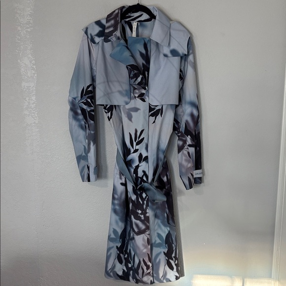 Lululemon Always There Trench Coat Misty Floral Blue 10 - Picture 7 of 13